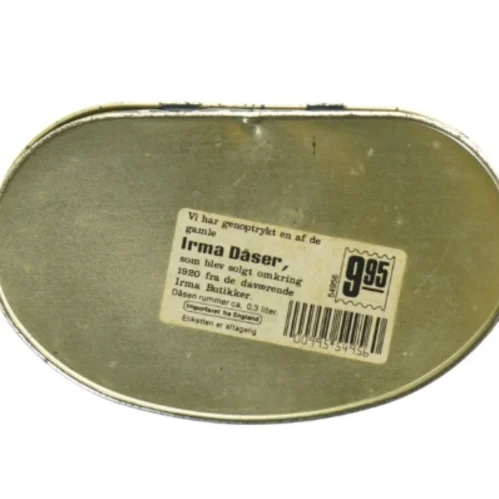 Genoptrykt antik Irma dåse fra Irma (str. 15,5x9x5,5 cm)