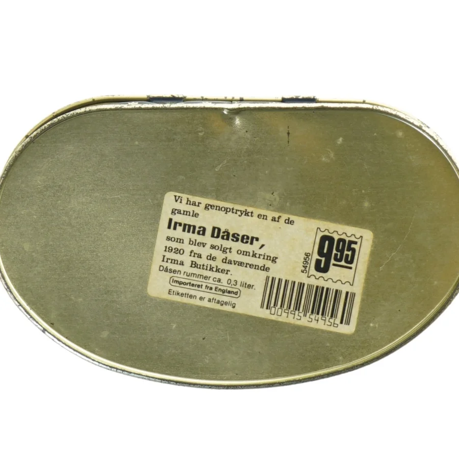 Genoptrykt antik Irma dåse fra Irma (str. 15,5x9x5,5 cm)