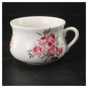 Porcelænskop med rosemotiv fra Portmeirion Pottery (str. Ø 11 cm)