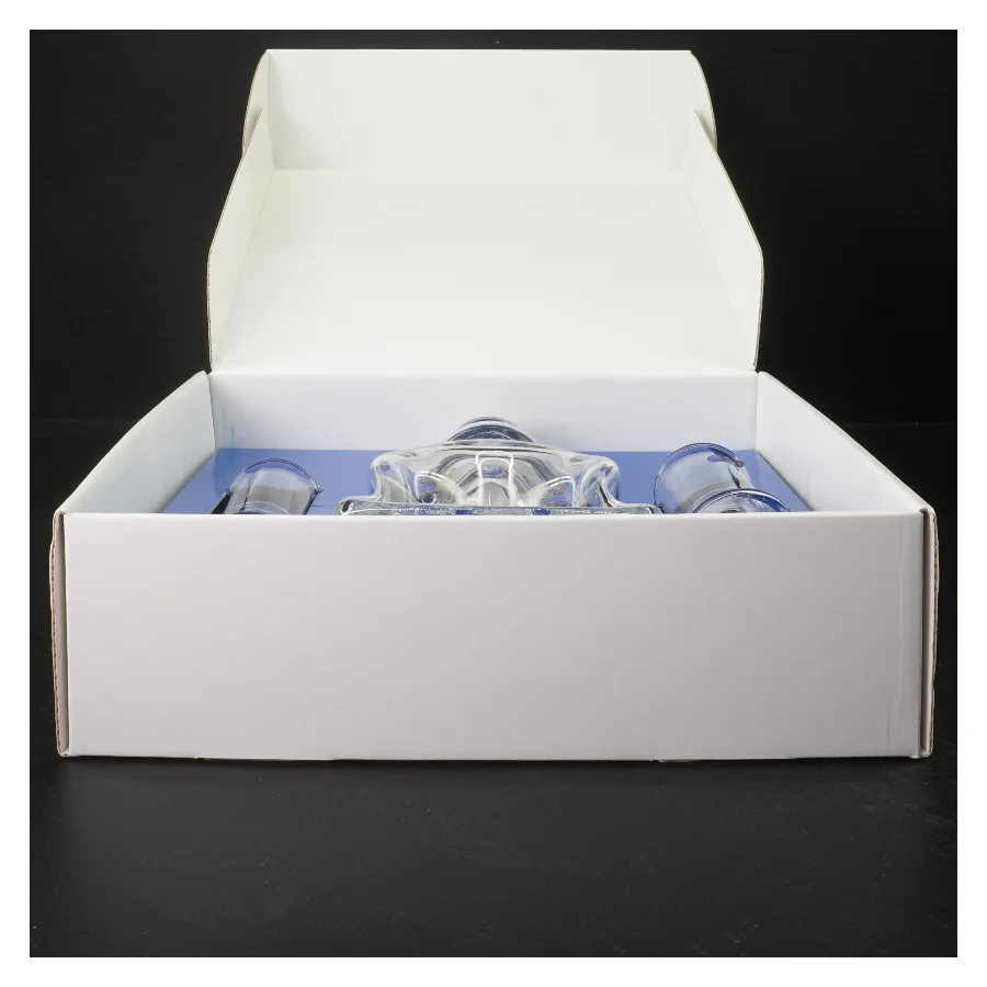 Klukflaske med snapseglas fra Royal Copenhagen (str. H. 22 cm)