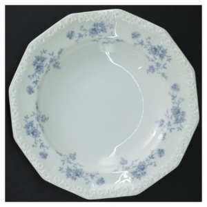 Porcelænstallerken med blomsterdekor fra Rosenthal (str. Ø. 21,5 cm)