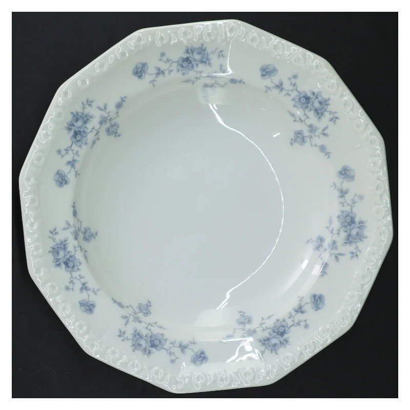 Porcelænstallerken med blomsterdekor fra Rosenthal (str. Ø. 21,5 cm)