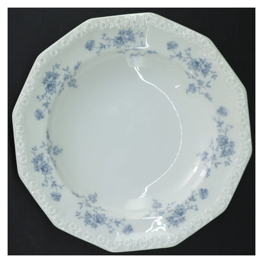 Porcelænstallerken med blomsterdekor fra Rosenthal (str. Ø. 21,5 cm)