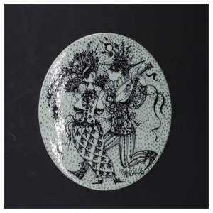 Dekorativ vægplakette fra Nymölle (str. Ø 15,5 cm)