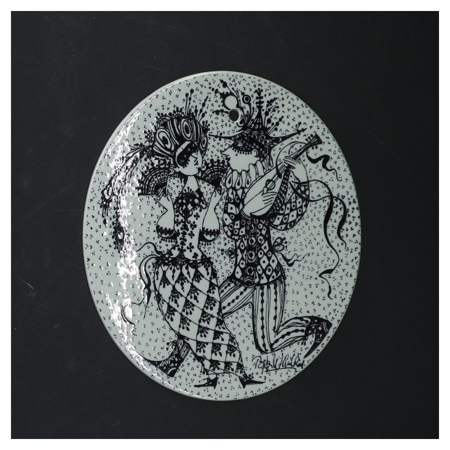 Dekorativ vægplakette fra Nymölle (str. Ø 15,5 cm)