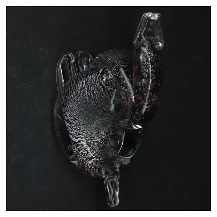 Glas Figur af fugl (str. 14 cm)