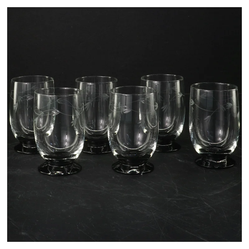 Sæt med 6 glas (str. 6 styk. ø. 5,5 cm. længde. 9 cm)