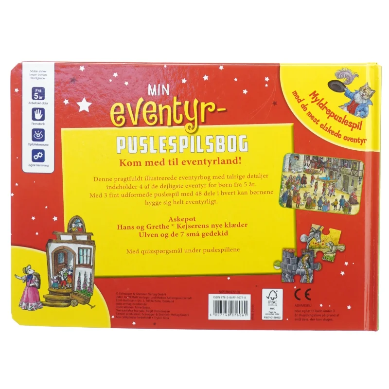 min eventyr puslespilsbog (str. 30 x 22 cm)