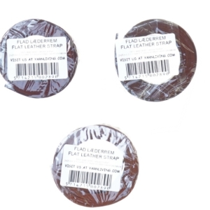 Flad læderrem (str. 2 x 25 mm)