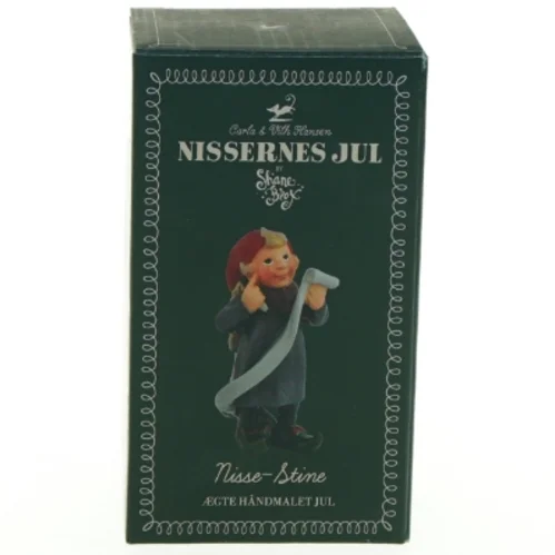 Julefigur af Nisse-Stine fra Carla Og Vilhelm. Hansen (str. 13 x 5 cm)