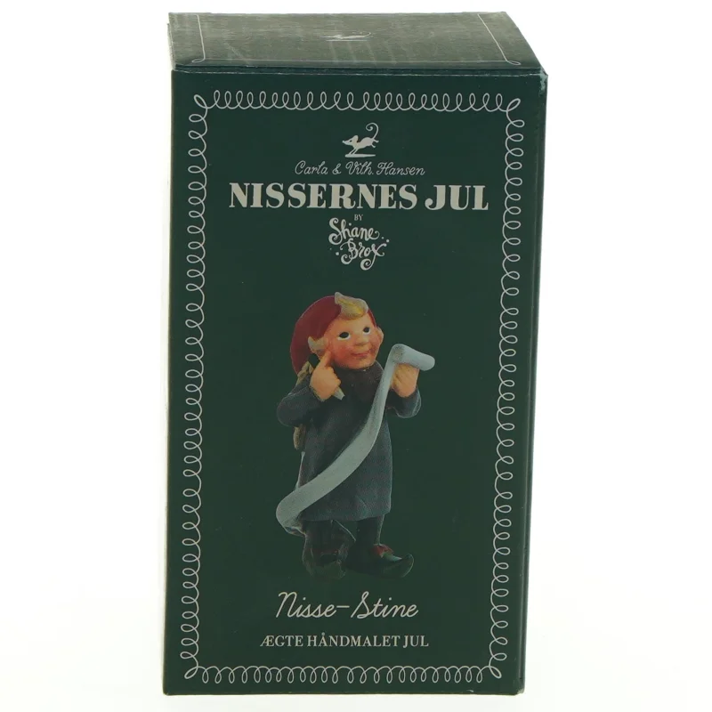 Julefigur af Nisse-Stine fra Carla Og Vilhelm. Hansen (str. 13 x 5 cm)