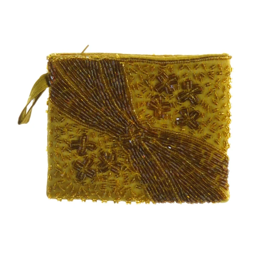 Perlebroderet pung (str. 12 x 10 cm)