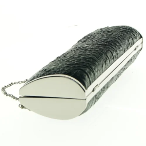 Aften clutch med krokodillepræg (str. 25 x 8 cm)