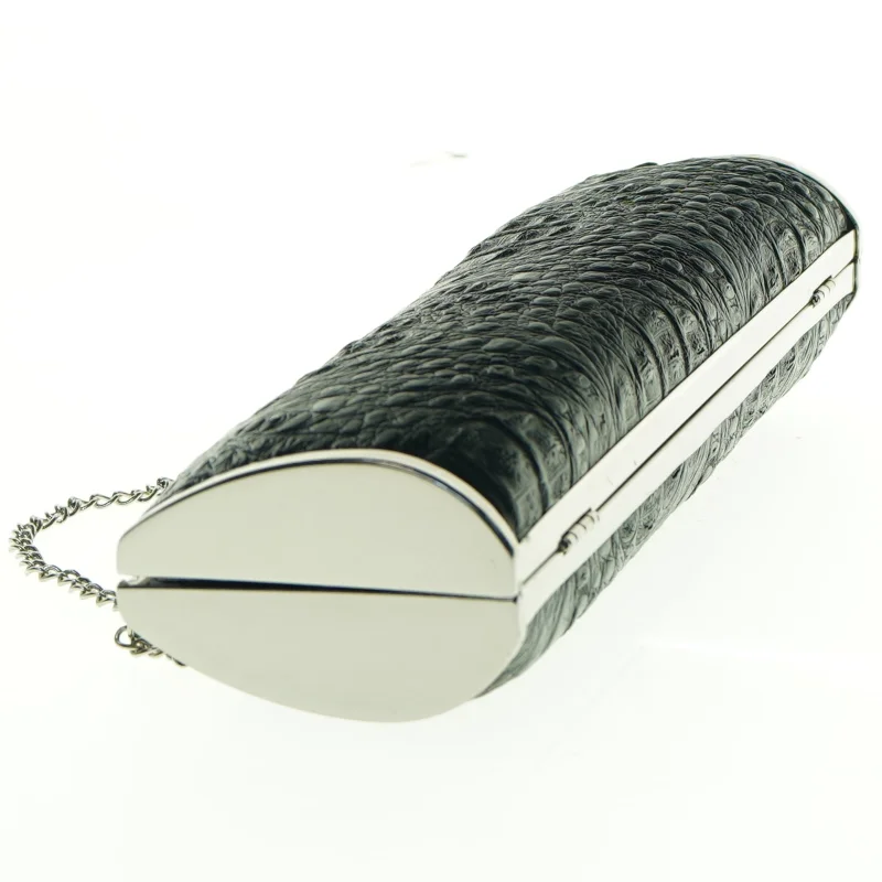Aften clutch med krokodillepræg (str. 25 x 8 cm)