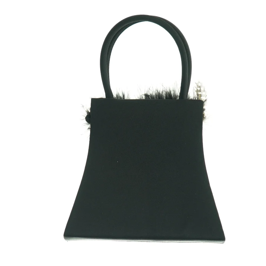 Håndtaske med fjer (str. 28 x 19 cm)