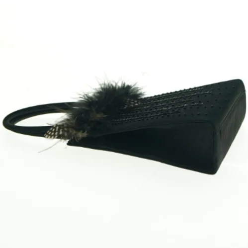 Håndtaske med fjer (str. 28 x 19 cm)