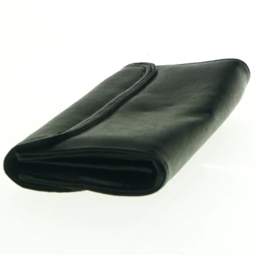 Sort læderpung (str. 21 x 8 cm)