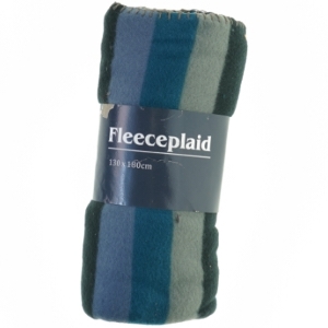 Tæppe, fleeceplaid (str. 130 x 180 cm)