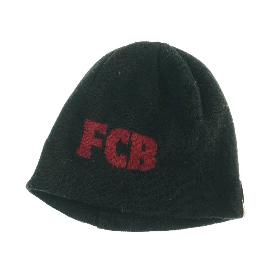 Sort hue med FCB logo (str. 6-8 år)