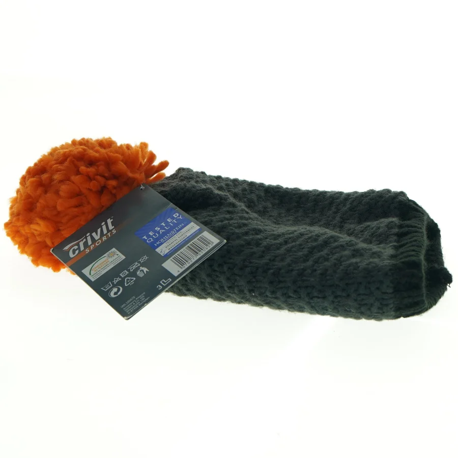 Strikket hue med pompon fra Crivit (str. Ø. 19 cm)