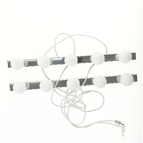 Lysskinner med pærer (str. 2 stk 60 cm)