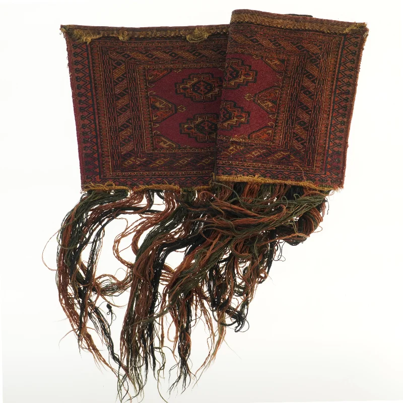 Vævet dekorativ tæppe med frynser (str. 97x32 cm)