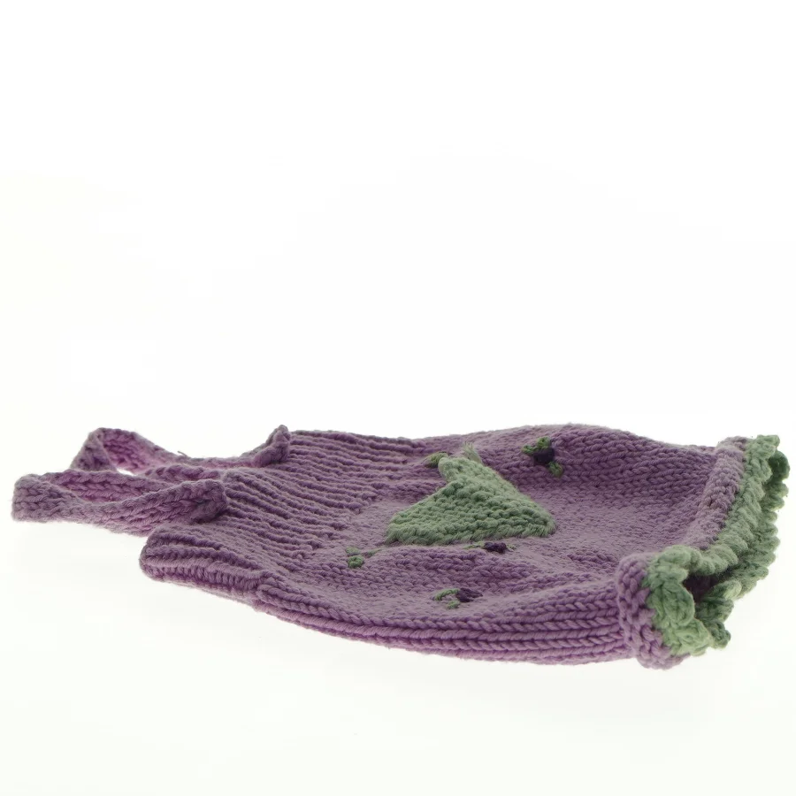 Strikket dukkekjole (str. Længde, 20 cm. b. 18 cm)