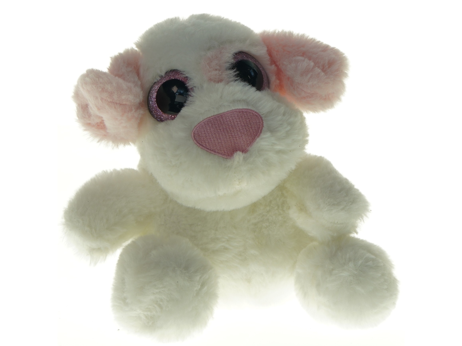 Hvid plysbamse (str. 23 x 18 cm)