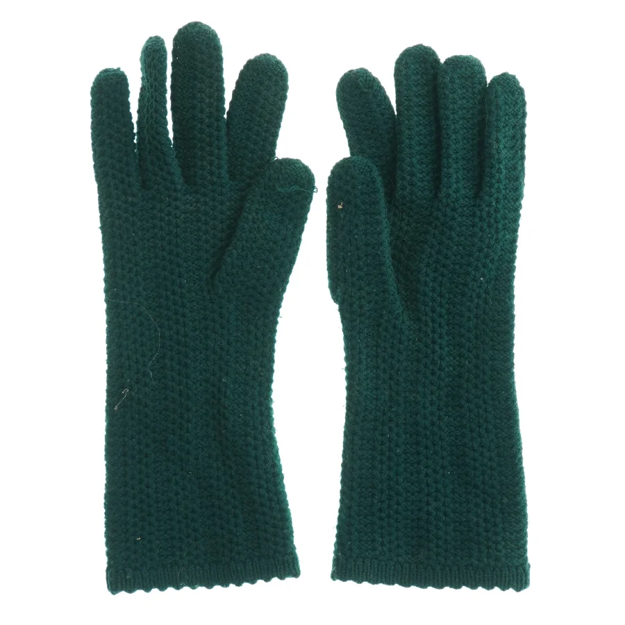 Grønne strikkede handsker (str. Totallængde. 27 cm)