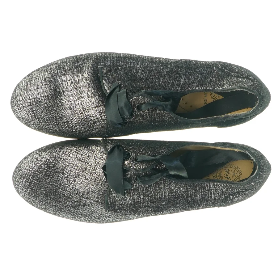 Sorte glimtende loafers med sløjfe fra Reve d'un jour (str. 36)