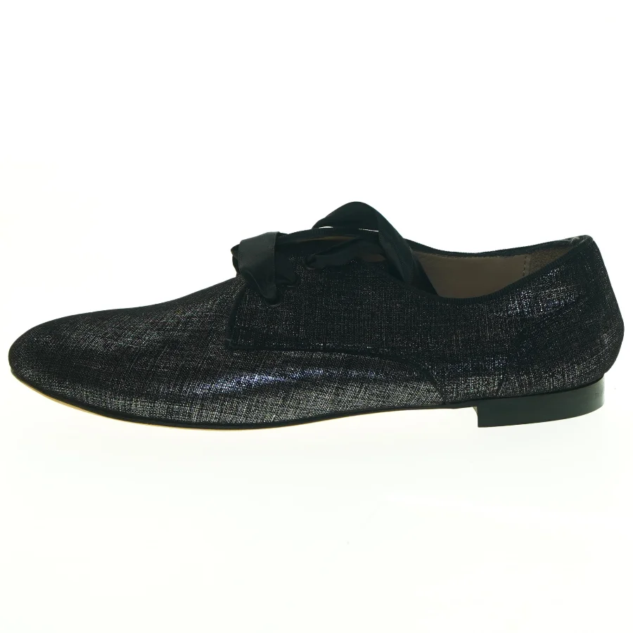 Sorte glimtende loafers med sløjfe fra Reve d'un jour (str. 36)