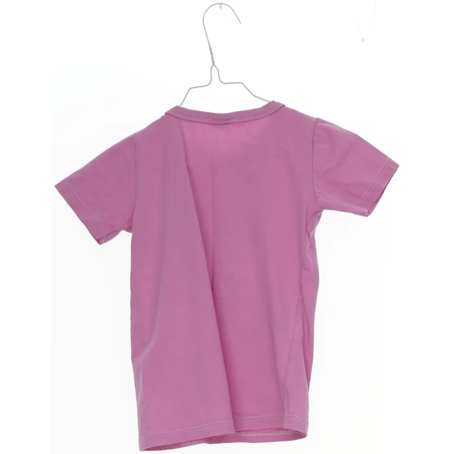 Lyserød T-shirt med smiley-motiver (str. 116)