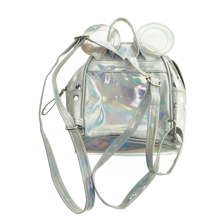 Mini rygsæk med sølvprikker (str. 19x21 cm)