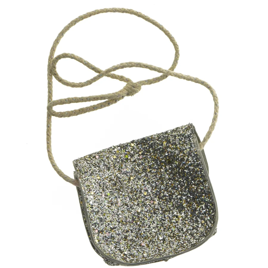 Glitter taske med skulderrem (str. 13x13 cm)