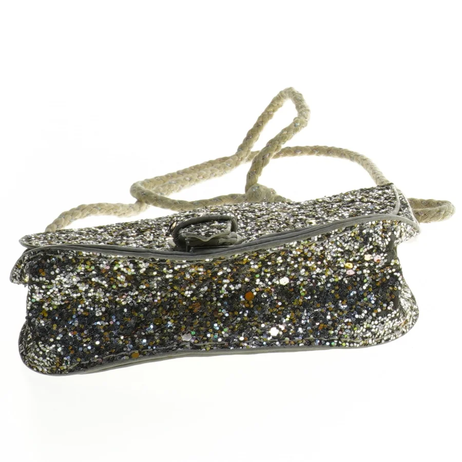 Glitter taske med skulderrem (str. 13x13 cm)