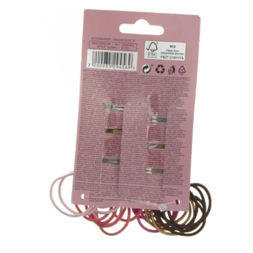 Hårtilbehør sæt med pung fra Pepco (str. 15x11 cm)