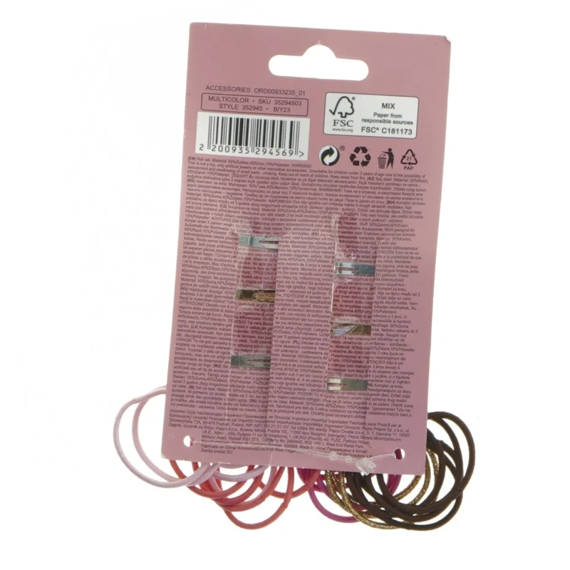 Hårtilbehør sæt med pung fra Pepco (str. 15x11 cm)