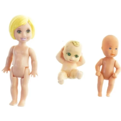 Tre dukker af forskellige størrelser (str. 11, 5 og 7 cm)