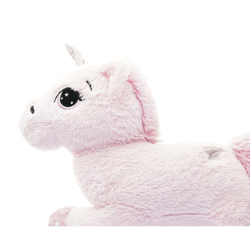 Lyserød enhjørning tøjdyr (str. 63 cm)