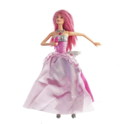 Pink dukke i kjole fra Barbie (str. 30 cm)