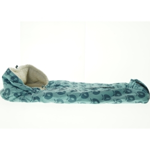 Sove- og kørepose med æbleprint fra Småfolk (str. Totallængde. 100 cm)