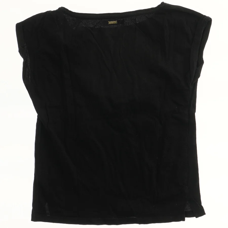 Sort T-shirt med tekst og fjerprint fra Mohito (str.  xxs cm)