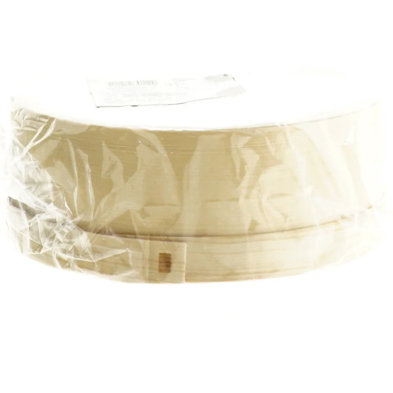 Rund opbevaringsæske i træ (str. Ø 13x5 cm)