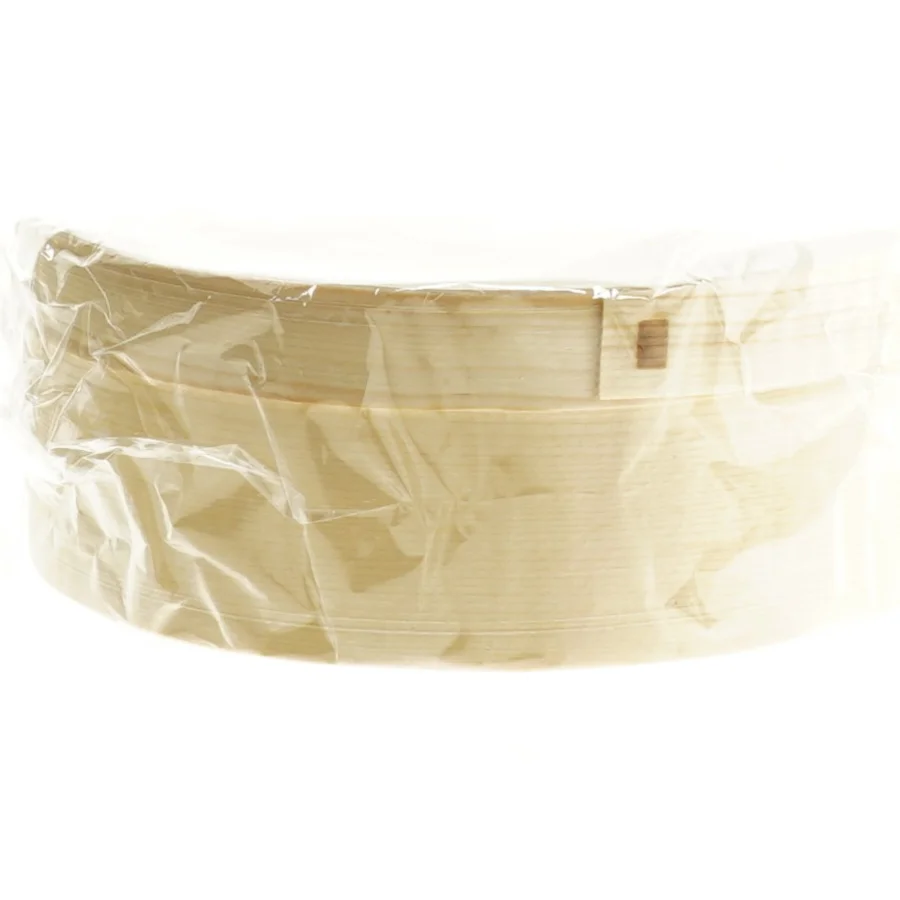 Rund opbevaringsæske i træ (str. Ø 13x5 cm)