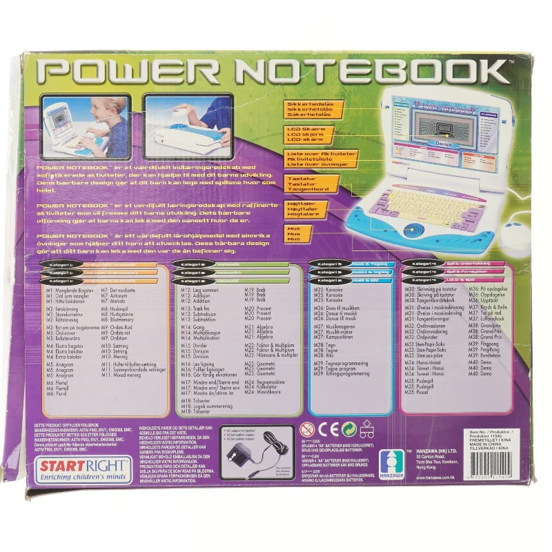 Power Notebook legetøjscomputer fra Startright (str. 28x19,5 cm)