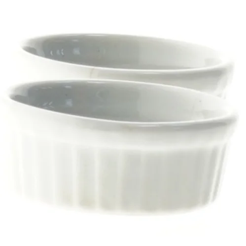 To hvide ramekiner fra Søstrene Grene (str. ø 6,5 cm 2 styk cm)