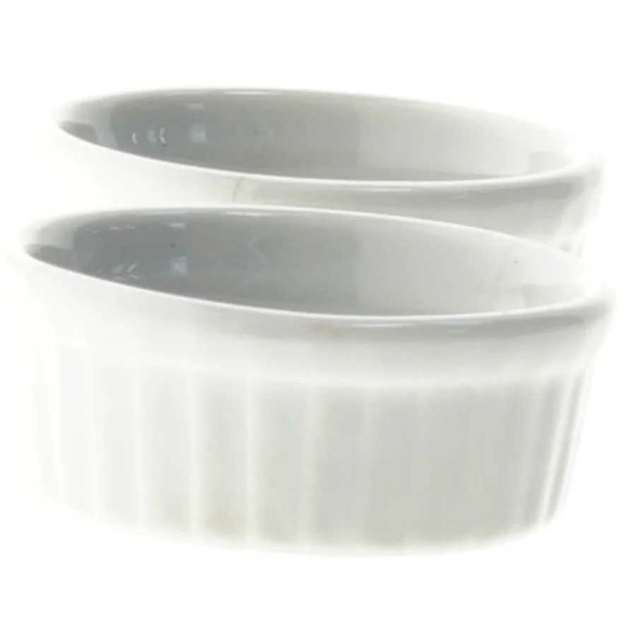 To hvide ramekiner fra Søstrene Grene (str. ø 6,5 cm 2 styk cm)