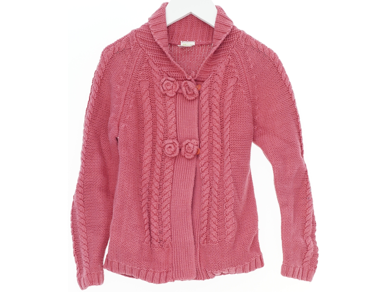 Strikket cardigan i lyserød fra Friends (str. 122)