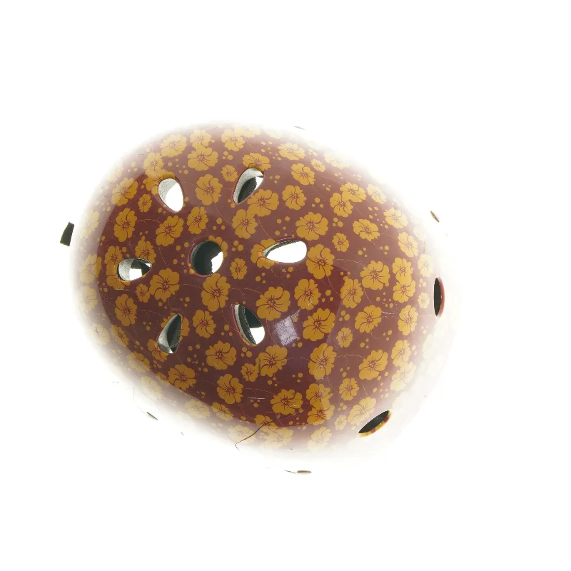 Cykelhjelm med blomsterdesign (str. 52-57 cm)