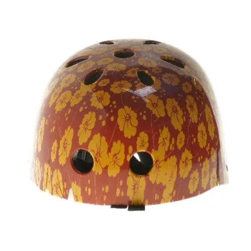 Cykelhjelm med blomsterdesign (str. 52-57 cm)